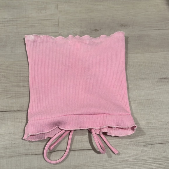 Pink strapless crop top - Picture 3 of 3